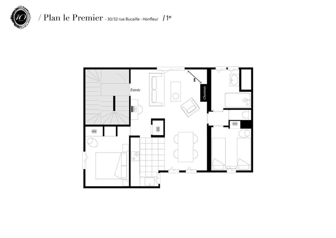 L' Annexe Du 10Honfleur Apartment Bagian luar foto